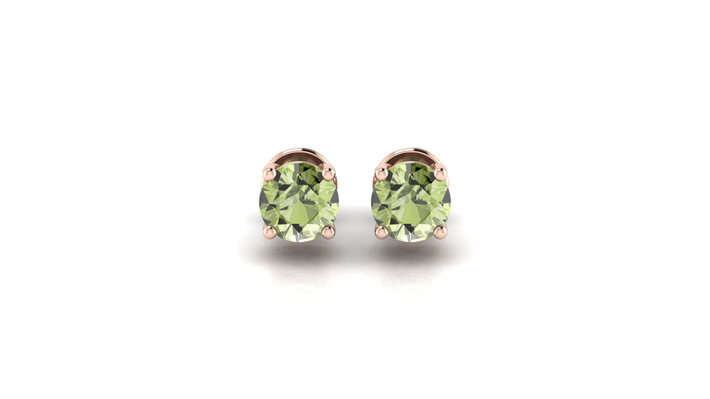 AÏNE Veil Beryl Studs Rose Gold