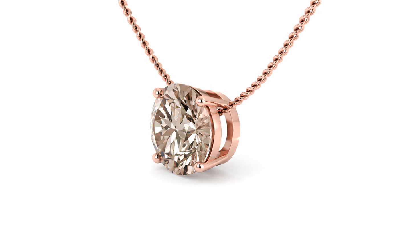 AЇNE Eclipse Topaz Pendant in Rose Gold