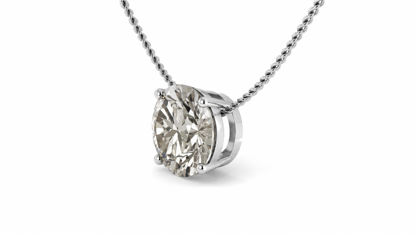 AЇNE Eclipse Topaz Pendant in White Gold