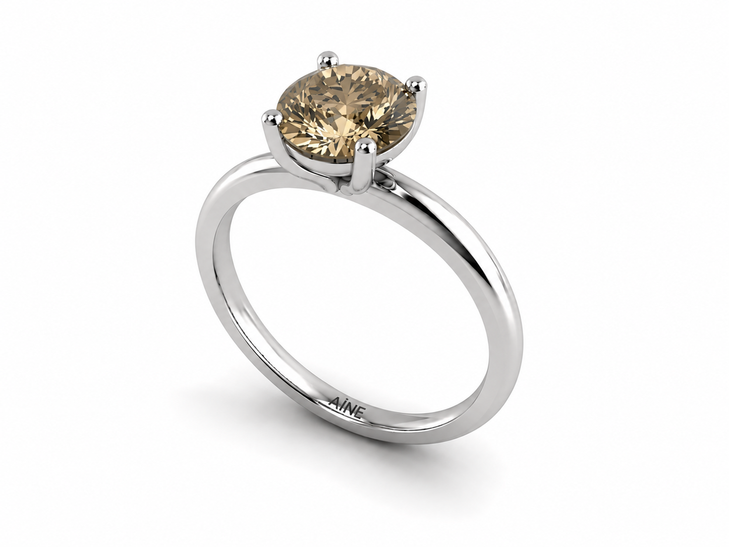 AЇNE Eclipse Topaz Ring in White Gold