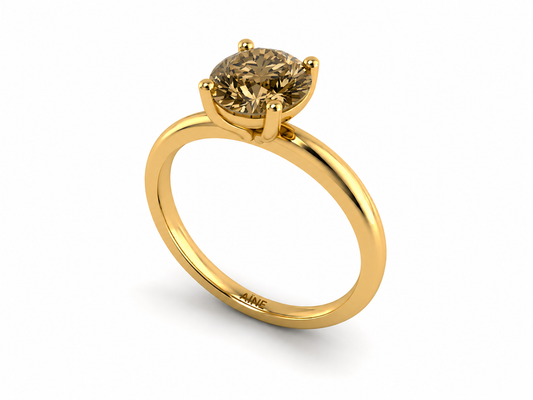 AЇNE Eclipse Topaz Ring in Yellow Gold