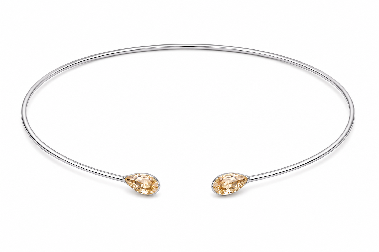 AЇNE Topaz Choker in White Gold