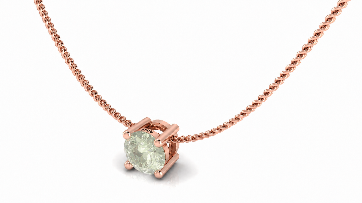 Кулон AÏNE Wine Topaz із жовтого золота