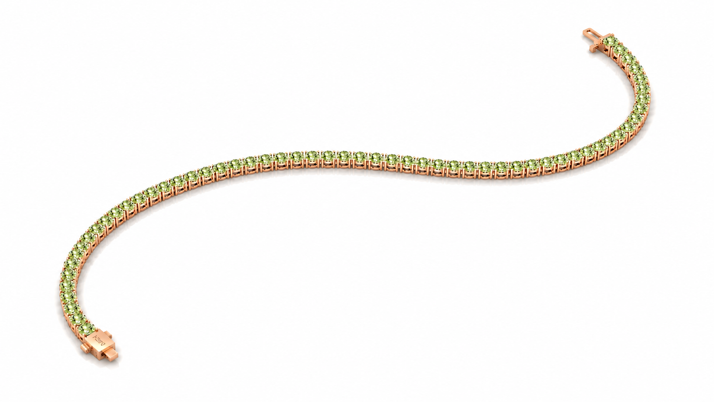 AЇNE Beryl Tennis Necklace in Rose Gold