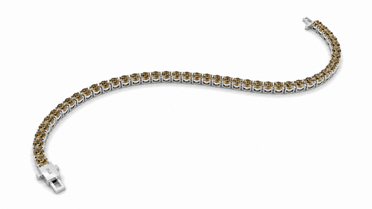 AЇNE Topaz Tennis Necklace in White Gold