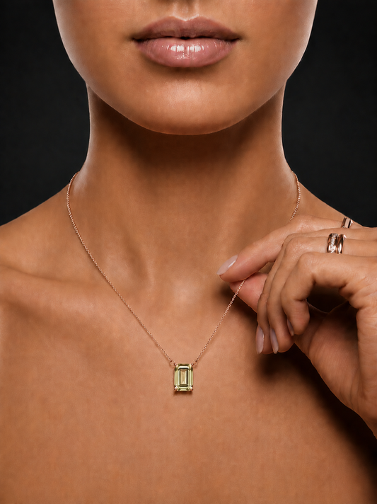 AЇNE Victoria Beryl Pendant in Rose Gold