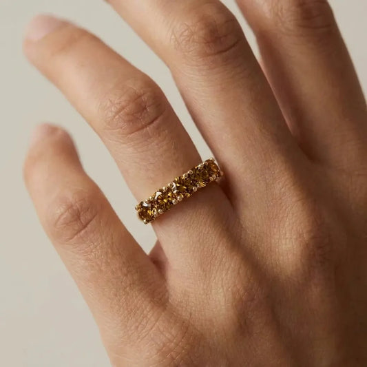 AÏNE Amber Wine Topaz Ring