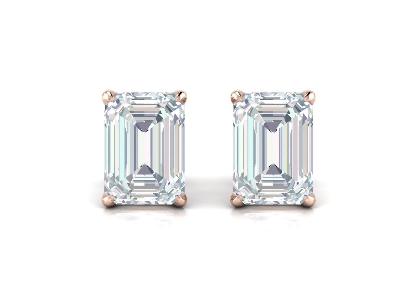 AÏNE Sheer Topaz Studs Rose Gold