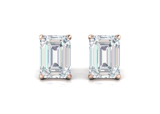 AÏNE Sheer Topaz Studs Rose Gold