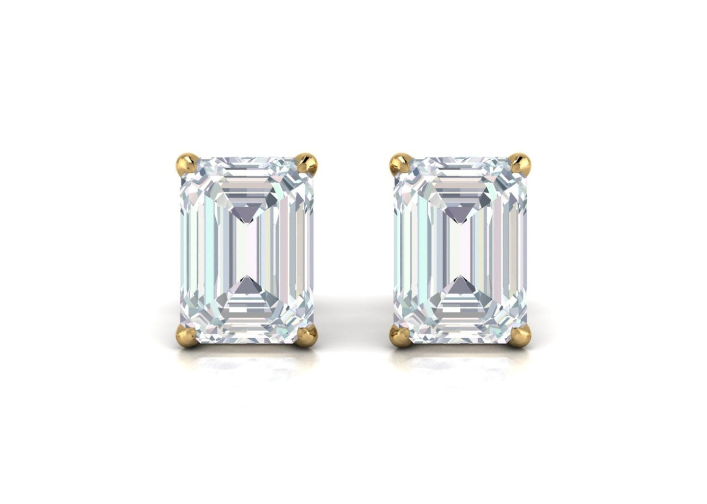 AÏNE Sheer Topaz Studs Yellow Gold