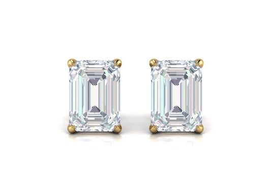 AÏNE Sheer Topaz Studs Yellow Gold