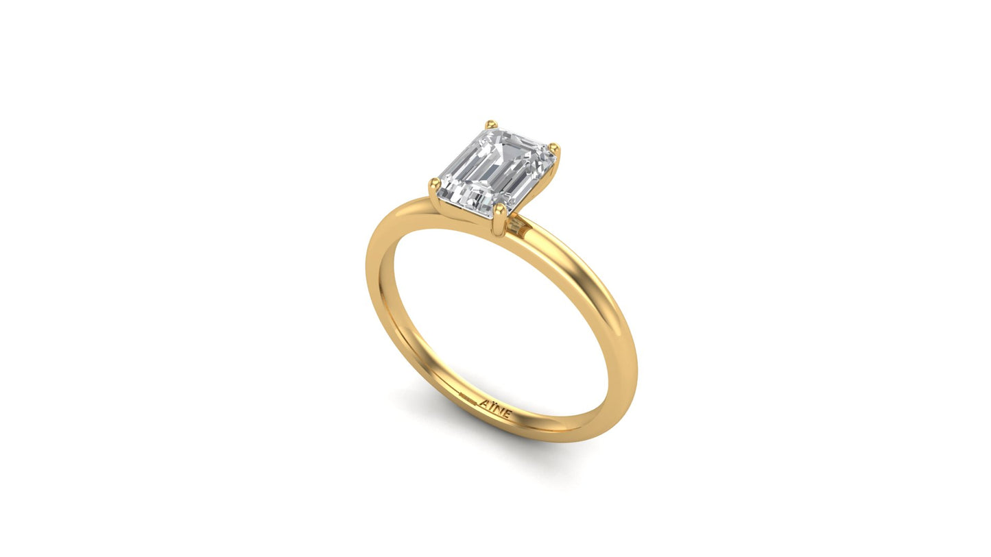 AЇNE Sheer Topaz Ring in Yellow Gold
