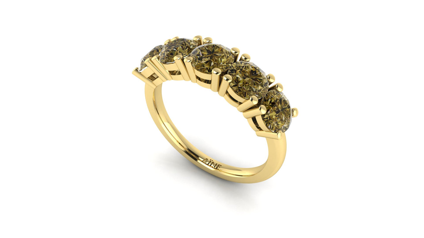 AÏNE Amber Wine Topaz Ring
