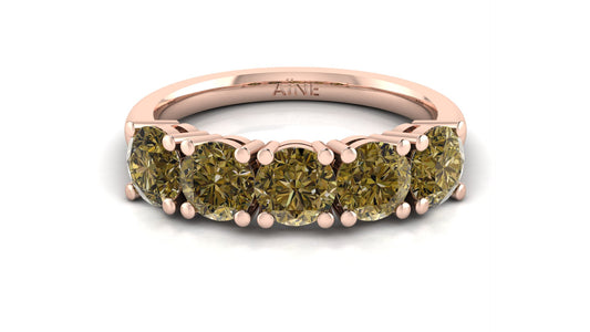 AÏNE Amber Wine Topaz Ring Rose Gold