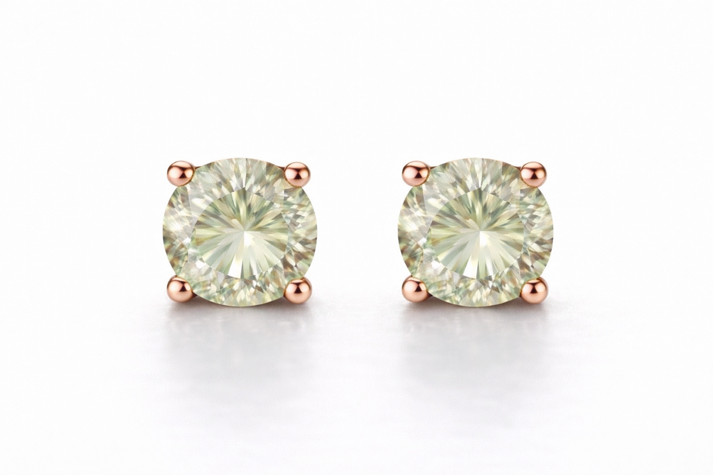 AÏNE Veil Beryl Studs Rose Gold