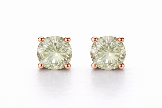 AÏNE Veil Beryl Studs Rose Gold