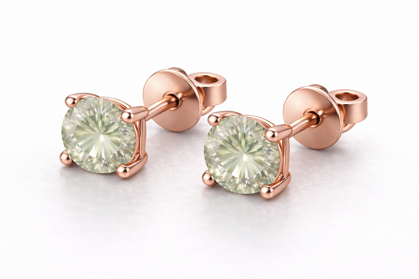 AÏNE Veil Beryl Studs Rose Gold