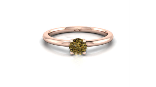 AÏNE Wine Topaz Ring Rose Gold