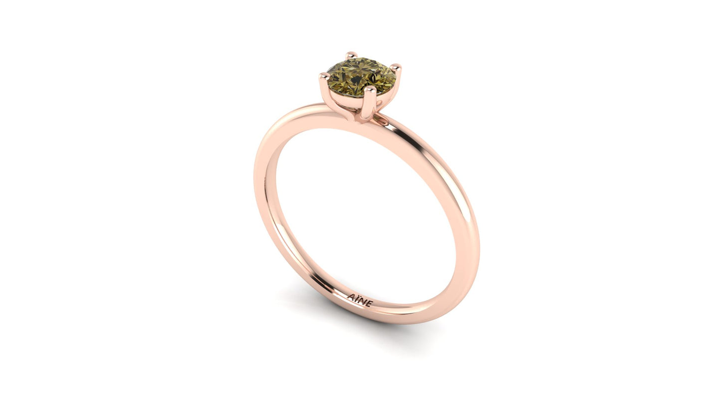 AÏNE Wine Topaz Ring Rose Gold