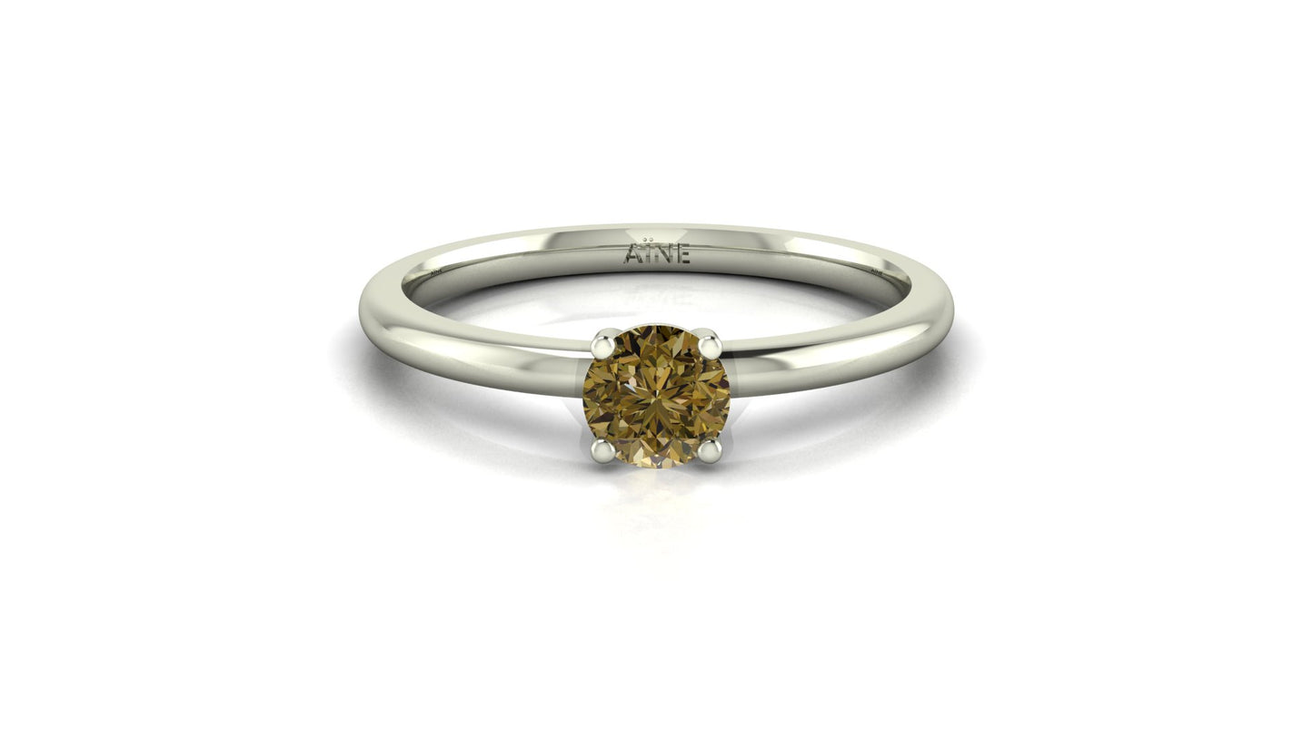 AÏNE Wine Topaz Ring White Gold