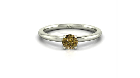 AÏNE Wine Topaz Ring White Gold