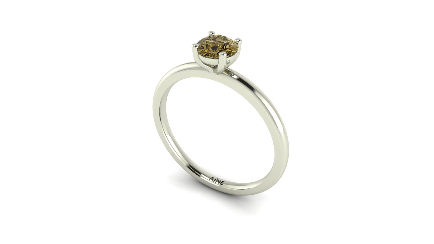 AÏNE Wine Topaz Ring White Gold