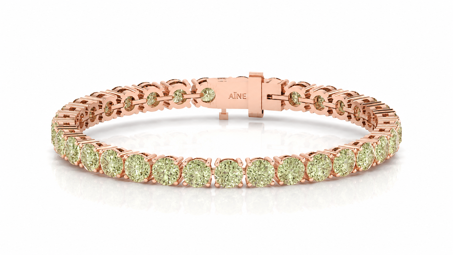 AЇNE Beryl Tennis Bracelet in Rose Gold