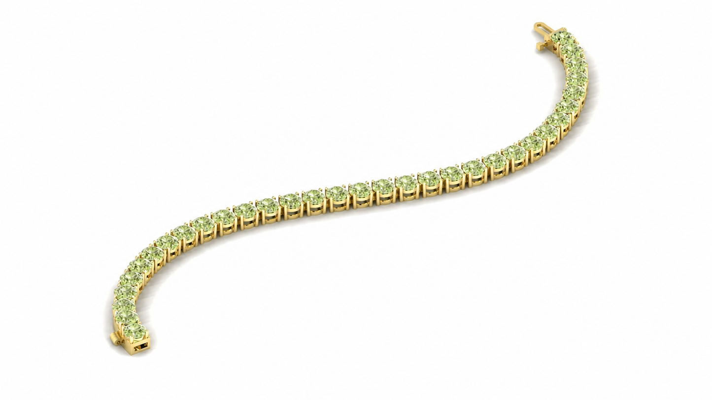 AЇNE Beryl Tennis Bracelet in Yellow Gold