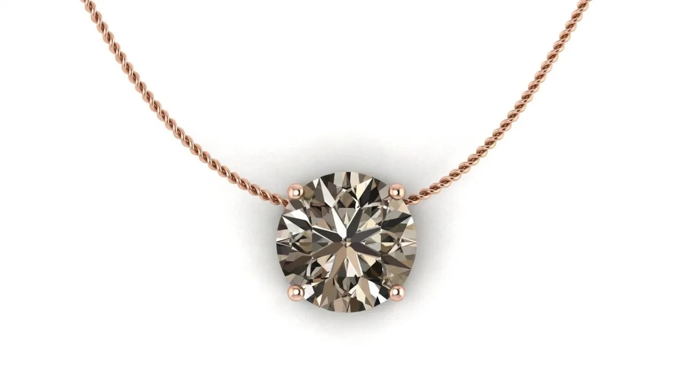 AЇNE Eclipse Topaz Pendant in Rose Gold