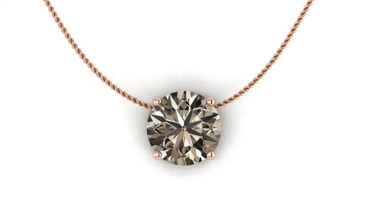 AЇNE Eclipse Topaz Pendant in Rose Gold