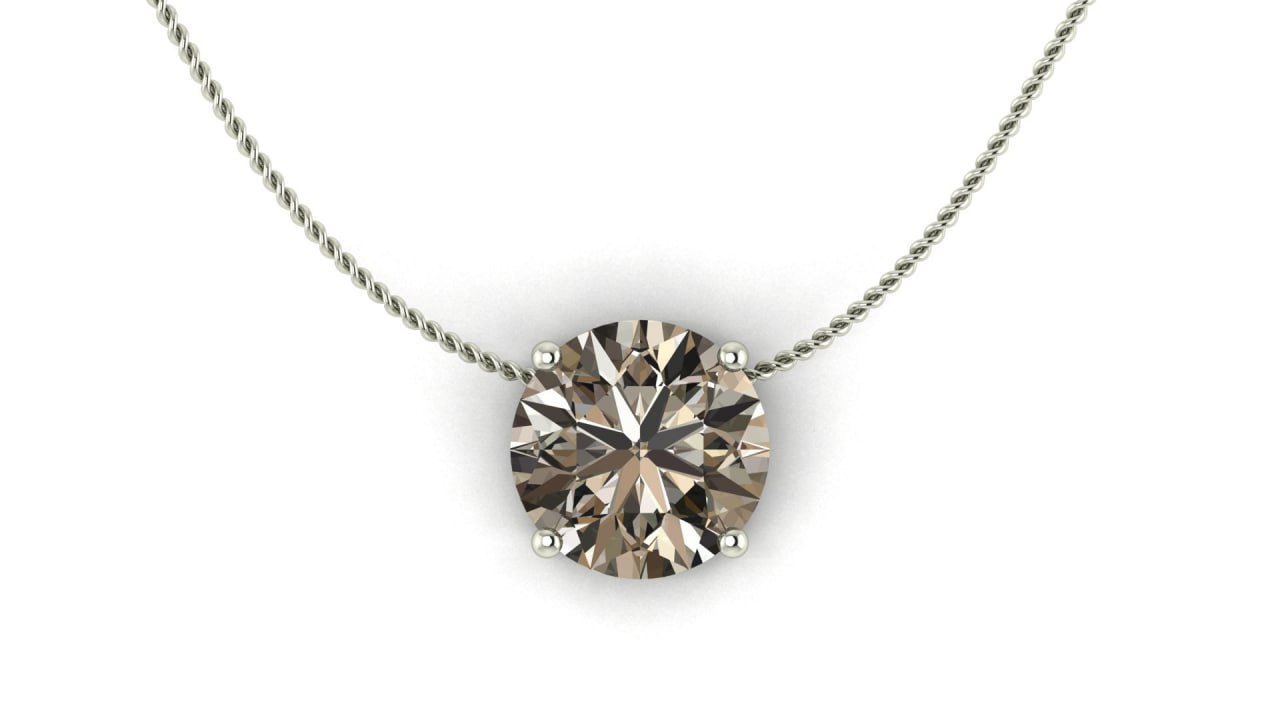 AЇNE Eclipse Topaz Pendant in White Gold