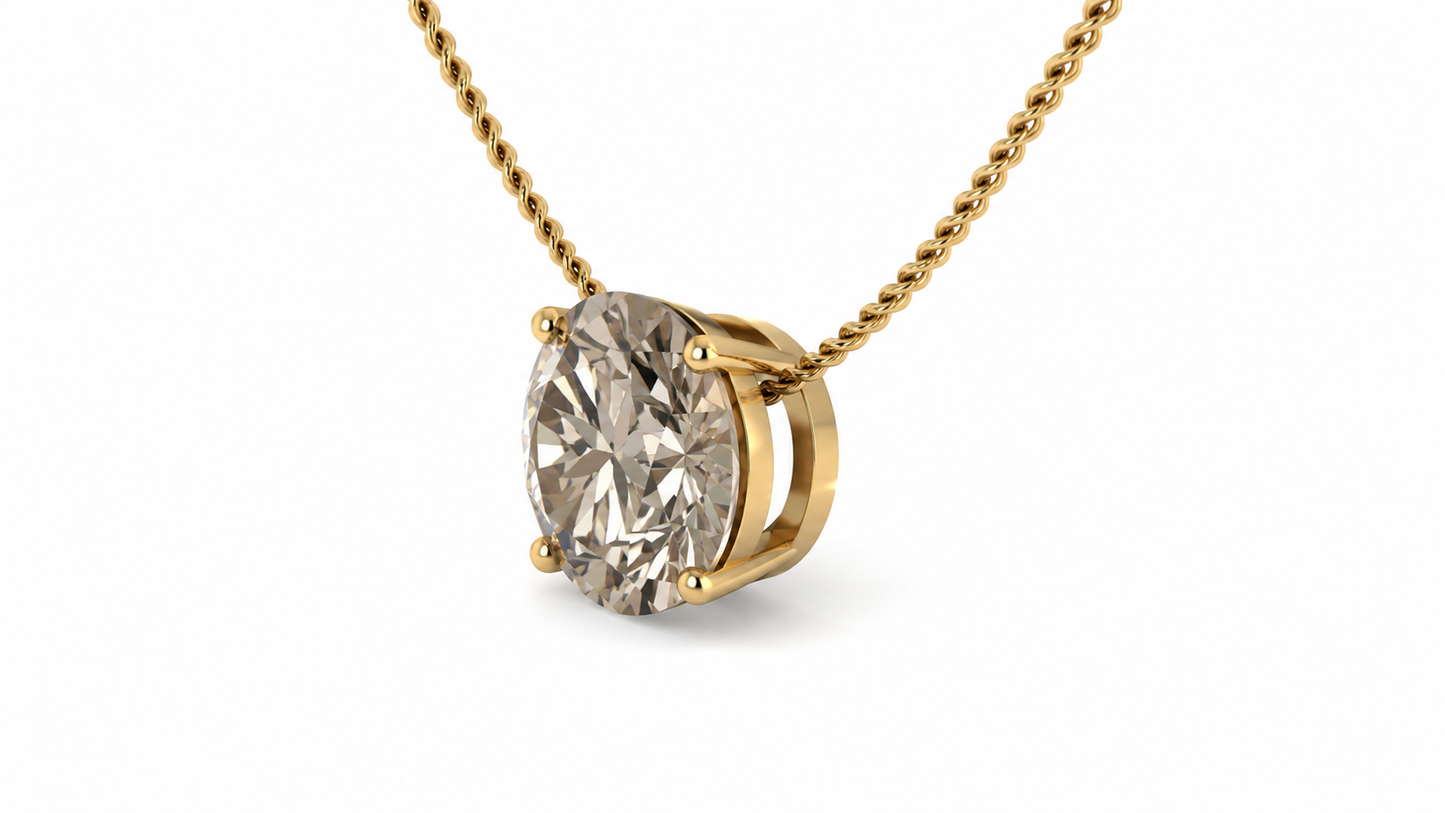 AЇNE Eclipse Topaz Pendant in Yellow Gold