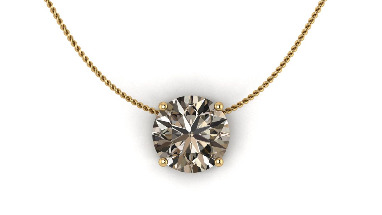 AЇNE Eclipse Topaz Pendant in Yellow Gold