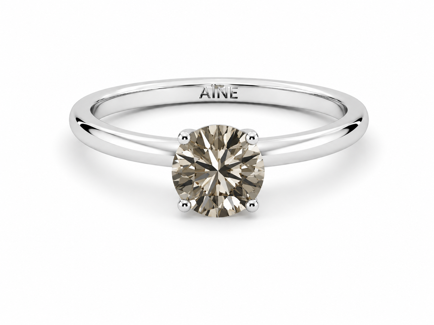 AЇNE Eclipse Topaz Ring in White Gold