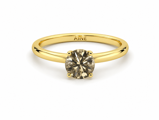 AЇNE Eclipse Topaz Ring in Yellow Gold