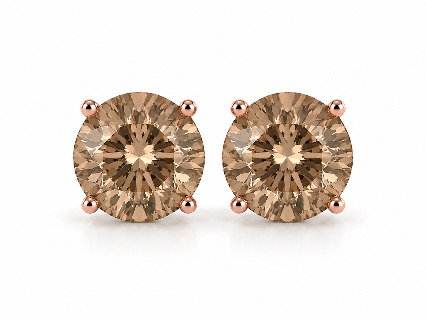 AЇNE Eclipse Topaz Studs in Rose Gold