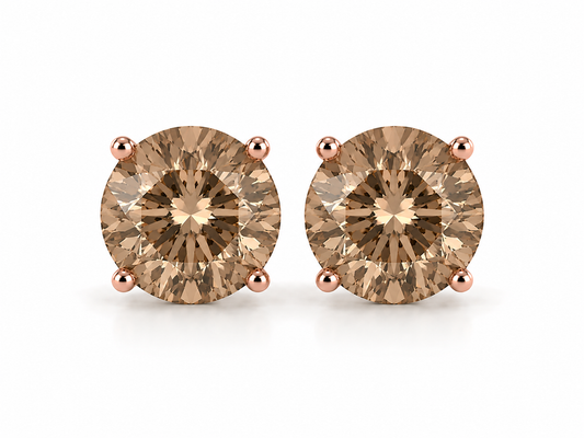 AЇNE Eclipse Topaz Studs in Rose Gold