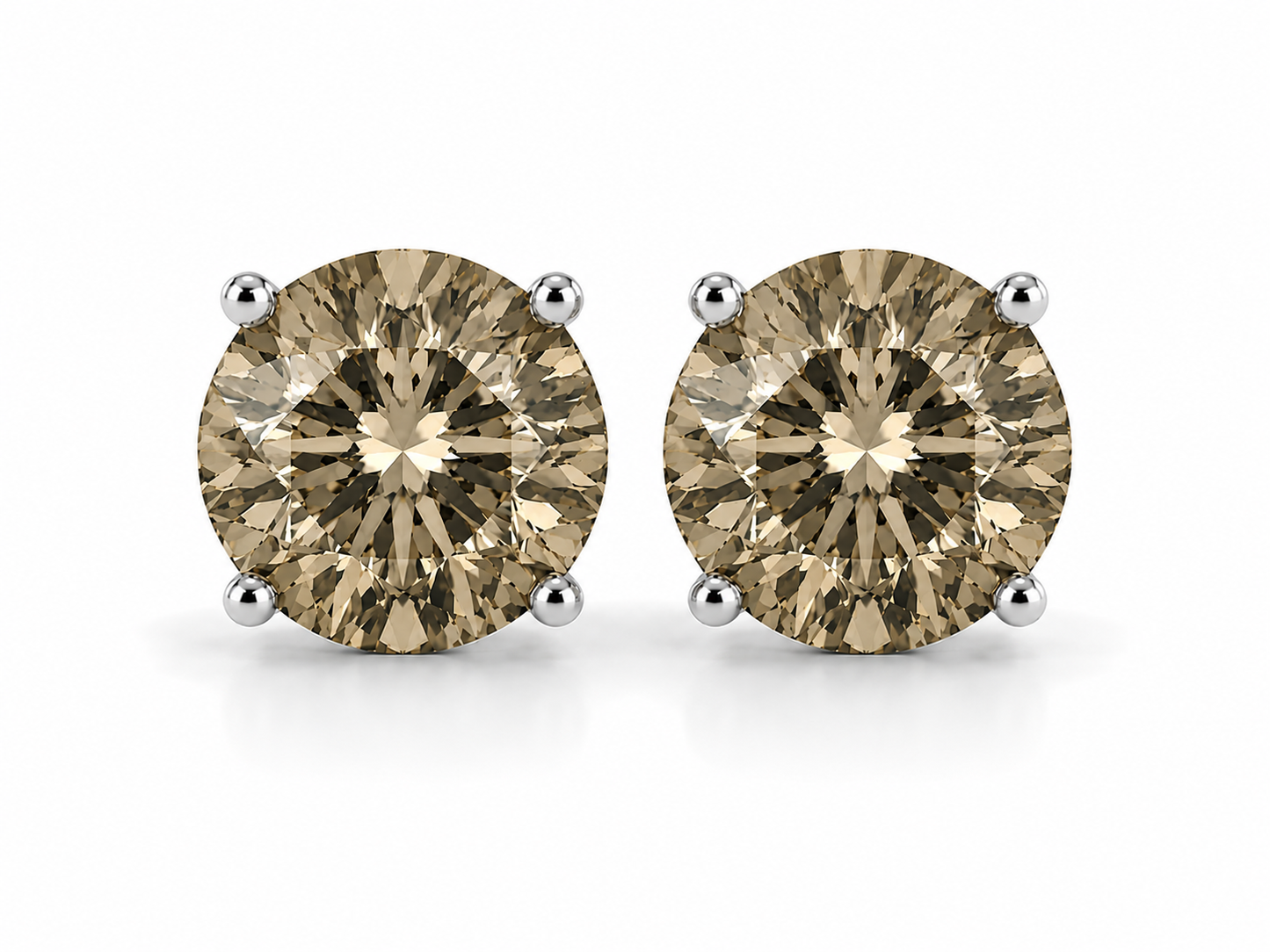 AЇNE Eclipse Topaz Studs in White Gold