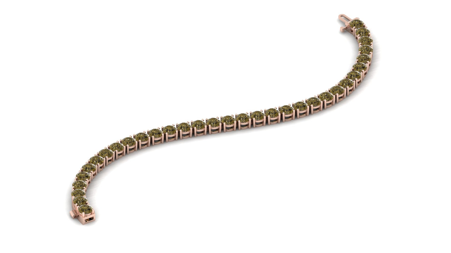 AÏNE Topaz Tennis Bracelet in Rose Gold