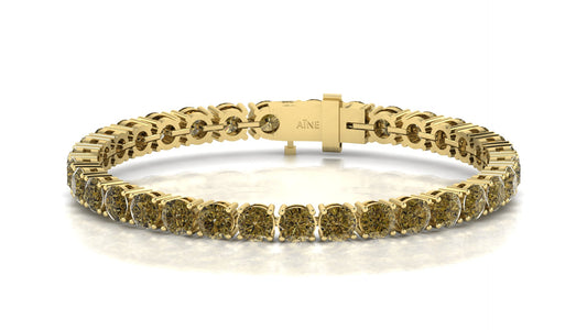 AЇNE Topaz Tennis Bracelet in Yellow Gold