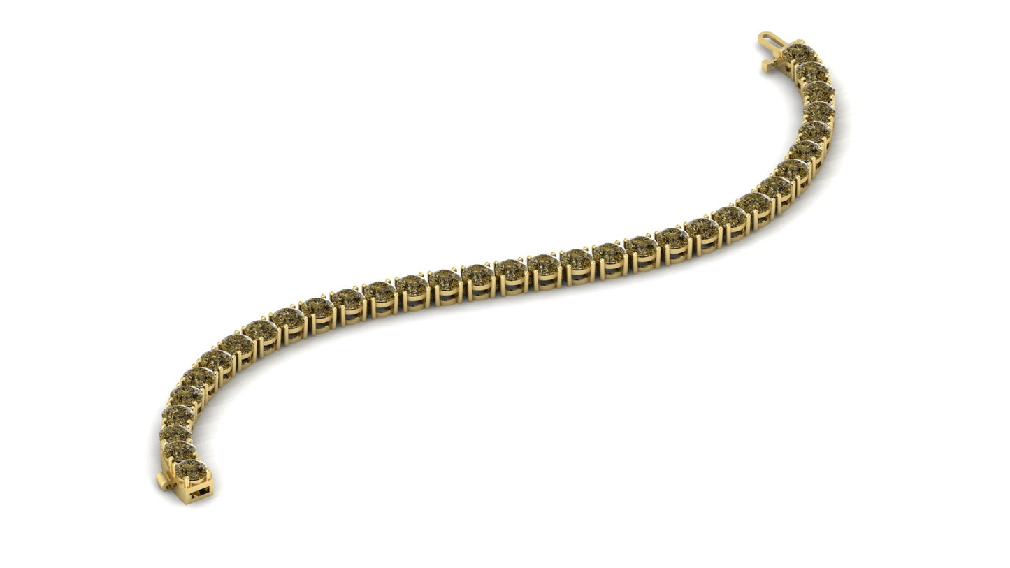 AЇNE Topaz Tennis Bracelet in Yellow Gold