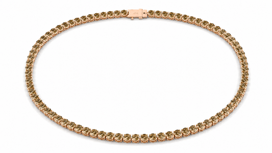 AЇNE Topaz Tennis Necklace In Rose Gold