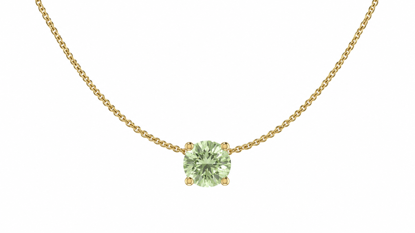 Кулон AÏNE Wine Topaz із жовтого золота
