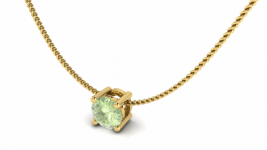 Кулон AÏNE Wine Topaz із жовтого золота