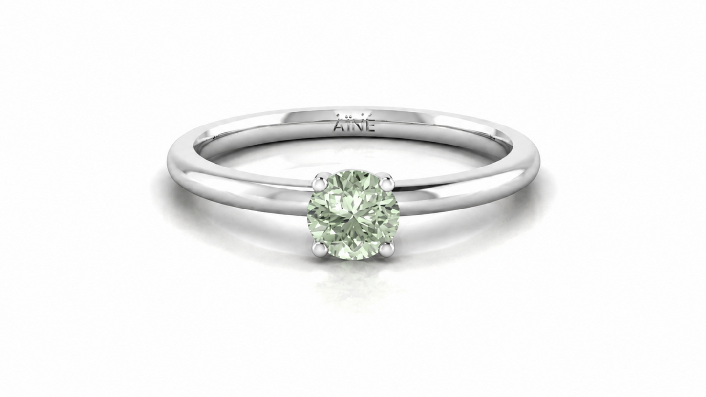 AЇNE Veil Beryl Ring in White Gold