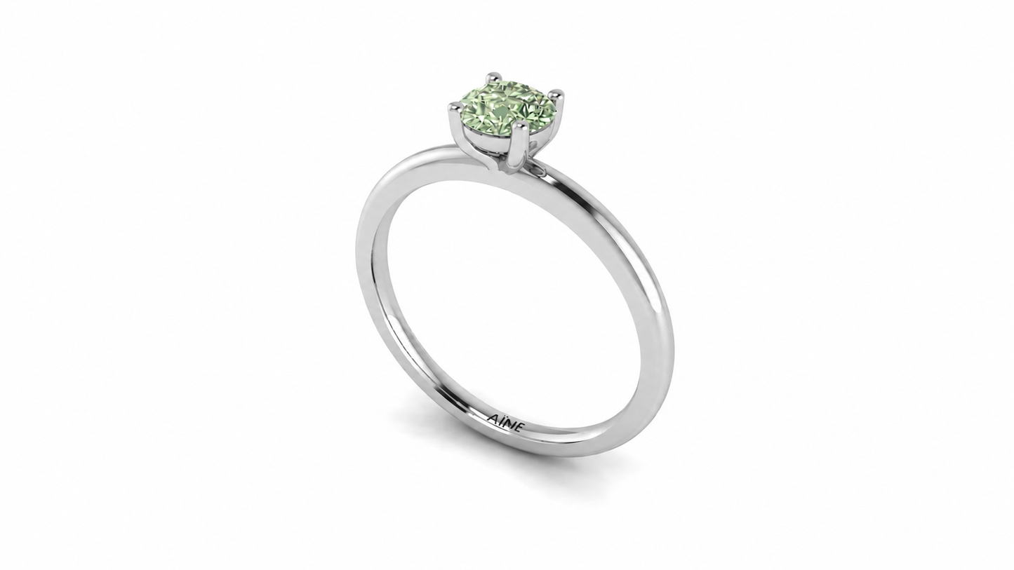 AЇNE Veil Beryl Ring in White Gold