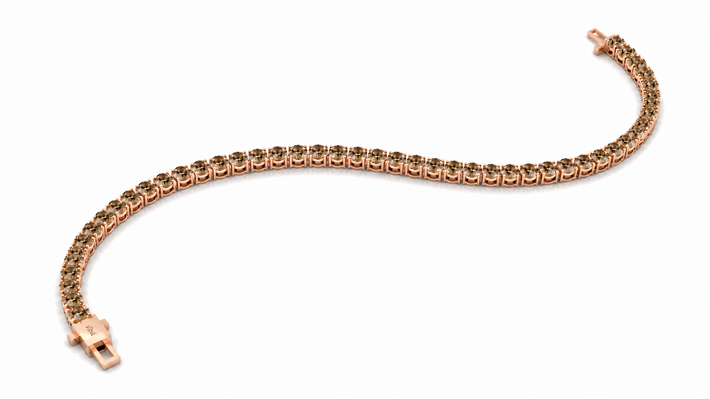AЇNE Topaz Tennis Necklace In Rose Gold