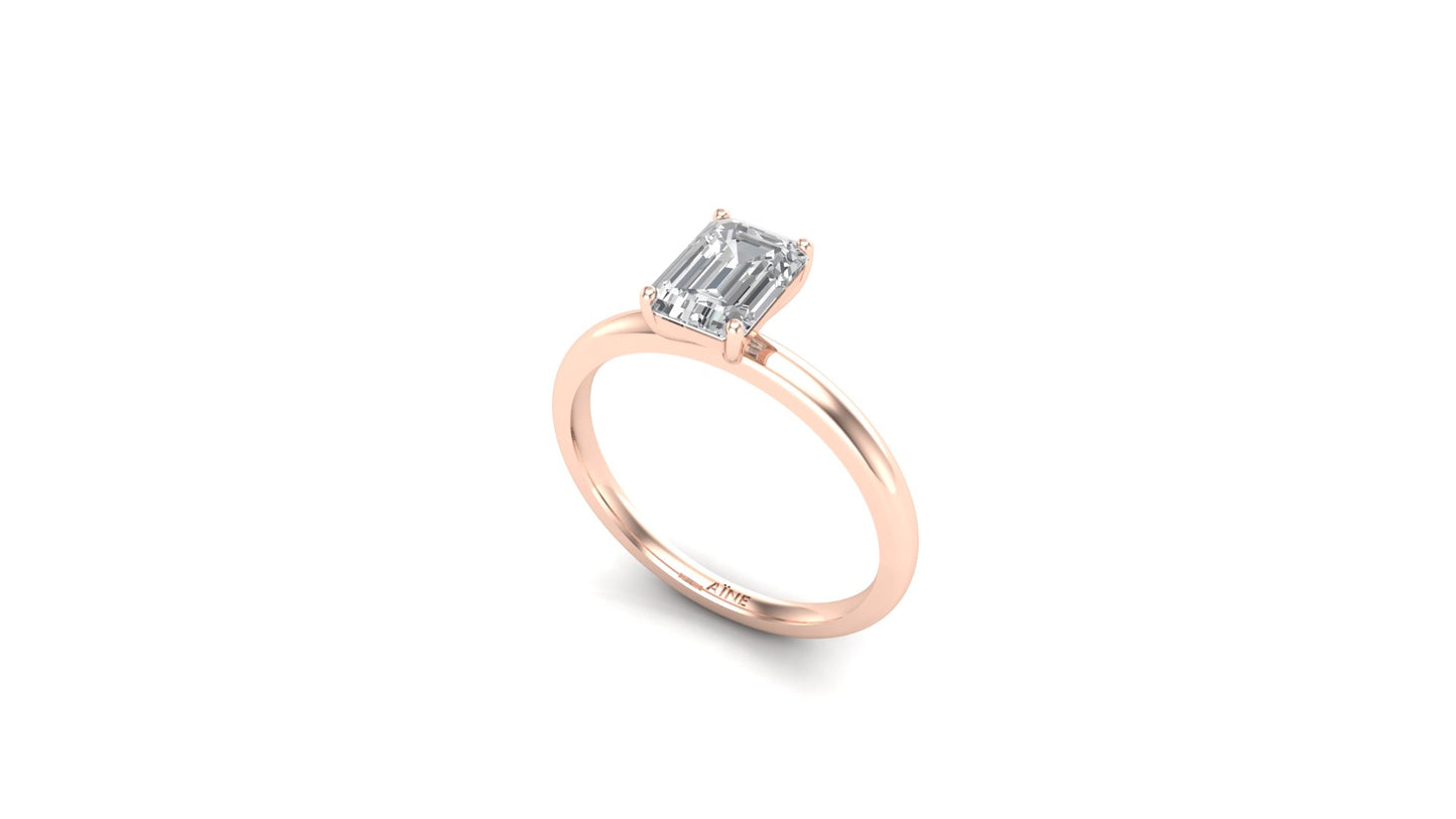 AЇNE Sheer Topaz Ring in Rose Gold