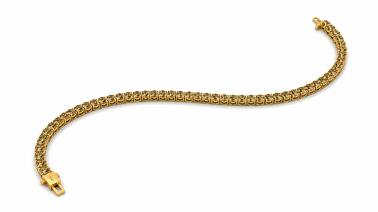 AЇNE Topaz Tennis Necklace in Yellow Gold