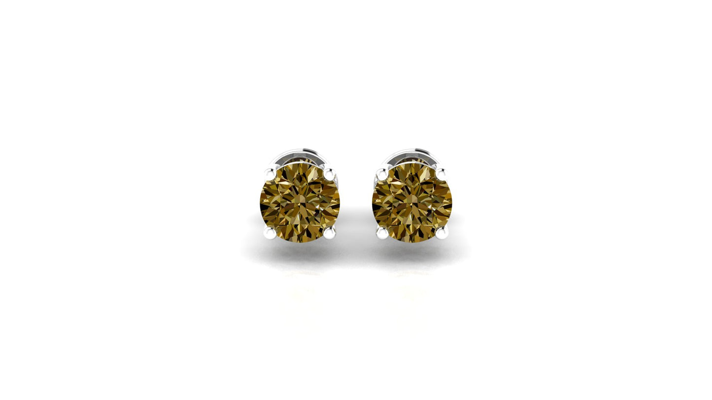 AЇNE Wine Topaz Studs in White Gold